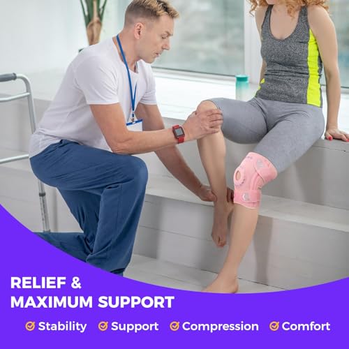 Knee Support Brace for Women Men, Adjustable Knee Compression Sleeve Brace Patellar Pad Tendon - Arthritis Pain, Meniscus ...