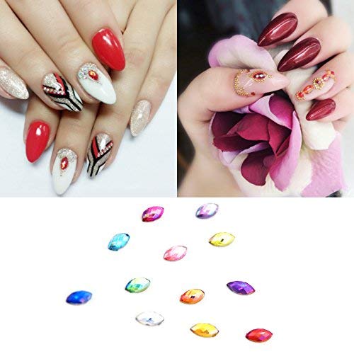 KADS AB 120PCS Nail Art Rhinestones Glitters Acrylic Tips Manicure Decoration for Nail Rhinestones