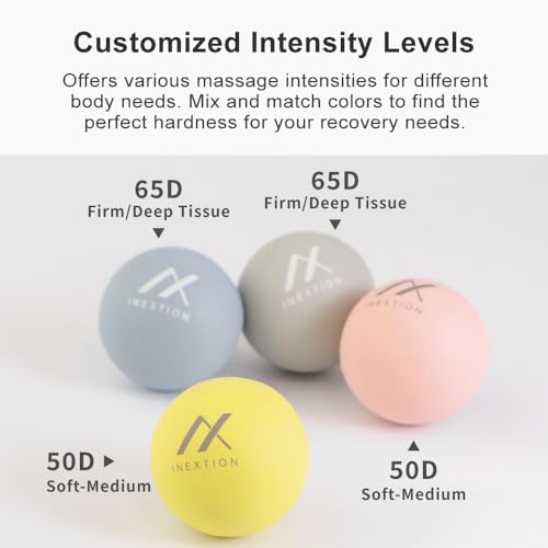 INEXTION - Therapy Massage Balls (2-Pack), High-Density Fascia Balls for Targeted Muscle Relaxation & Daily Recovery - 50D...
