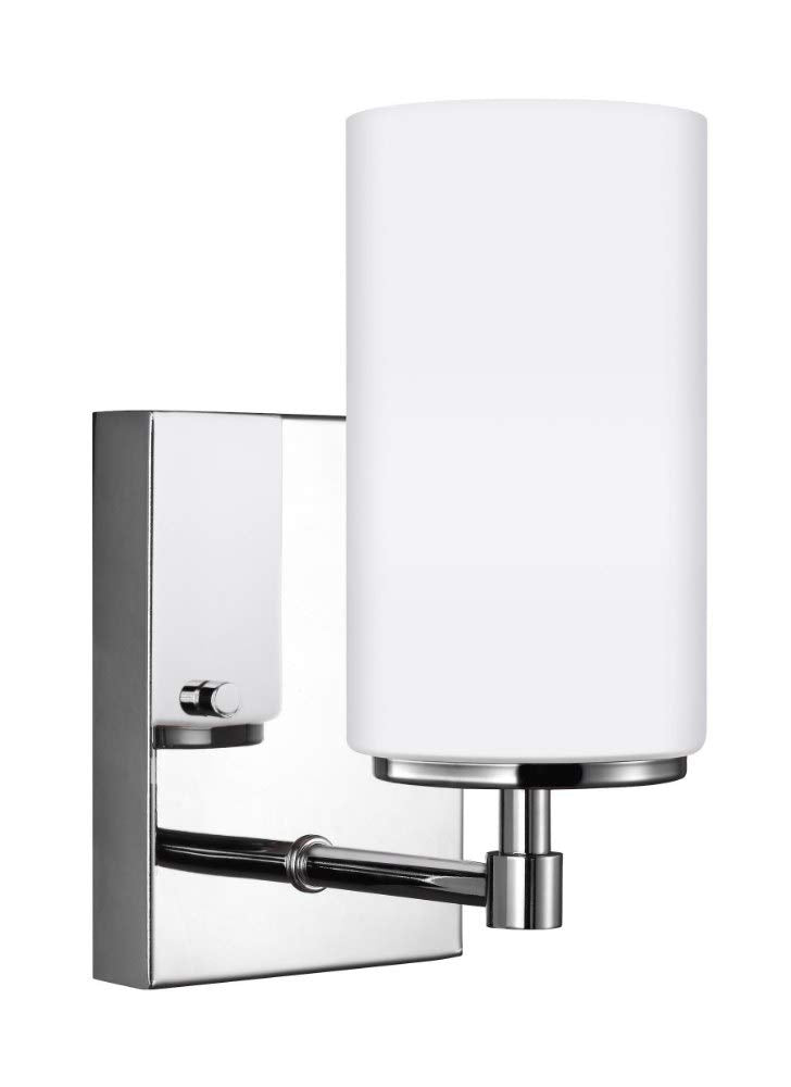Sea Gull Lighting Alturas One Light Wall Sconce Chrome Alloy Steel Model 4124601En3-05