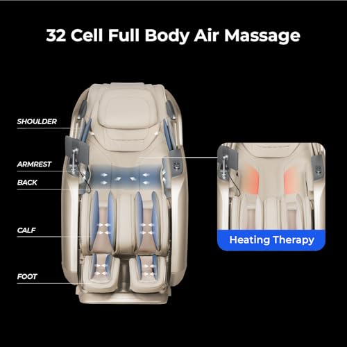 Osaki 4D Achilles l 360 Rotating Footrest l Full Body Massage Chair l Zero Gravity l 360 Kenading Calfrest l Lumbar Heatin...