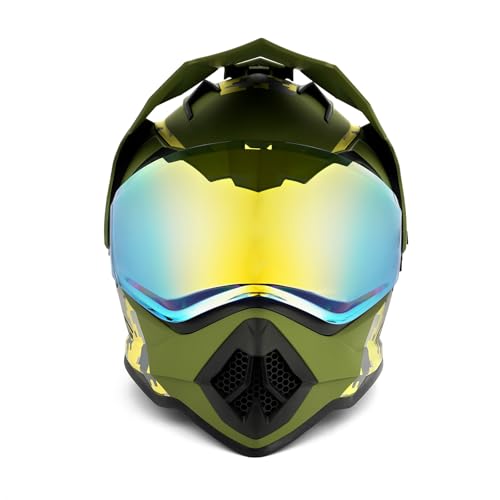 Orthrus Youth Kids Motorcycle Helmet, DOT Certified Full Face Dirt Bike Helmets for Off-Road ATV Street Riding Motocross B...
