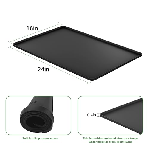 WZGUSXN 24-inch Coffee Mat - Heat Resistant Silicone for Coffee Bar & Kitchen Counter - Bar Mat for Countertops - Decor Un...