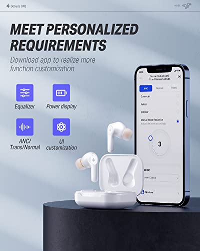 Donner Wireless Earbuds Noise Cancelling, Bluetooth 5.2 Earphones with 5 x EarTips, 4 Mic Clear Calls, 12mm Drivers, App f...