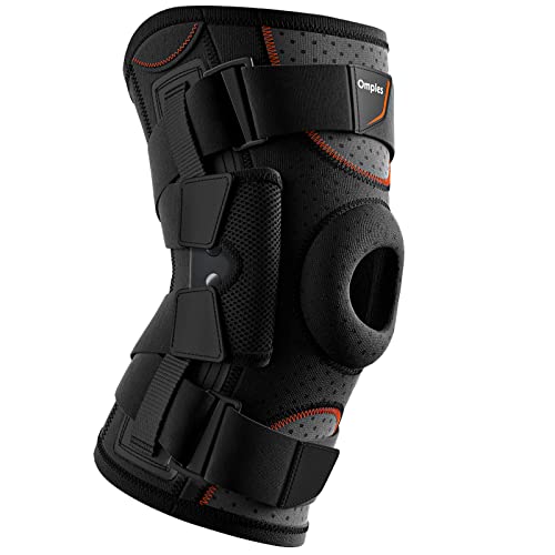 Omples Hinged Knee Brace for Knee Pain, Meniscus Tear Knee Support with Side Stabilizers for Men and Women Patella Knee Br...
