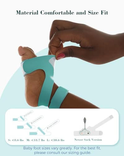 Babytone Baby Sleep Monitor with Base Station- Smart Sleep Sock, Tracking Heart Rate and Movement, Wearable Baby Foot Moni...