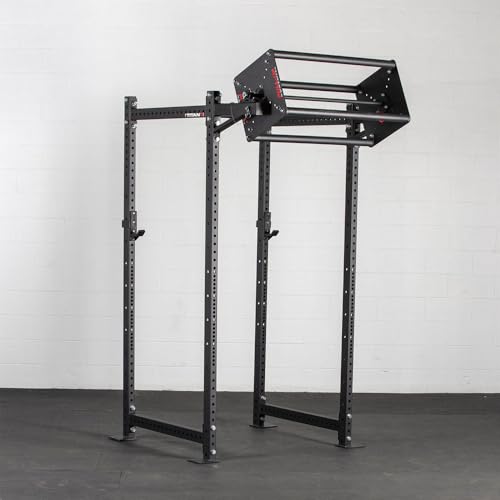 Titan Fitness T-3 and X-3 Series Revolving Pull-Up System, (4) 2" Fat Pull-Up Bars, Lockable Bars, Power Rack Mounted for ...