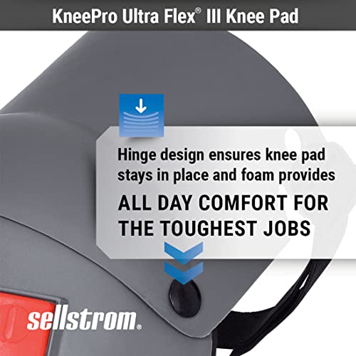 Sellstrom Ultra Flex III KneePro Professional Knee Pads for Men & Women with Triple-Layer Foam Cushioning, Heavy Duty Oute...