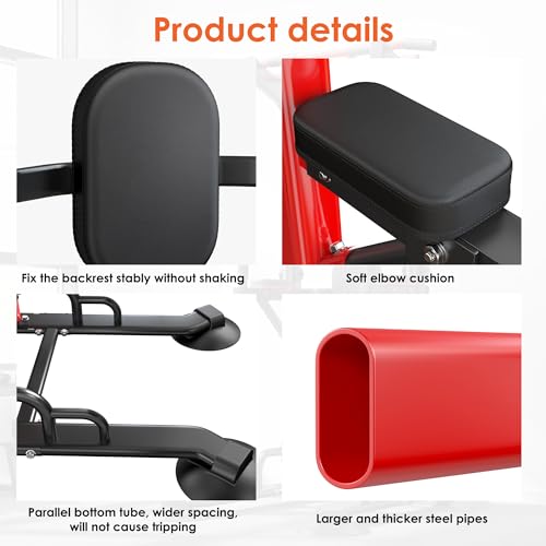 SogesPower Pull Up Bar Station Power Tower,12-Level Adjustable Multi-Function Pull Up Dip Station for Home Gym, Pull Up Ba...
