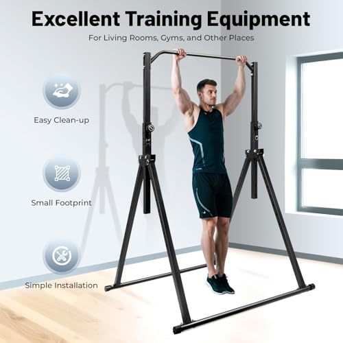 Triangular Pull Up Station, Carbon Steel Pull Up Bar, Free Standing Gym Strength Training Equipment, 440.92 lbs Adjustable...