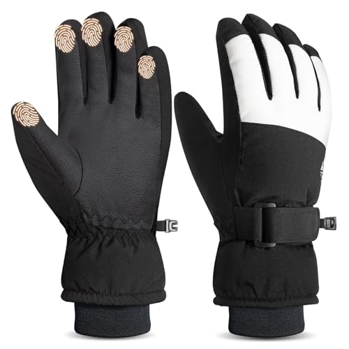 RIGWARL Kids Ski Snow Gloves Waterproof, Kids Winter Gloves for Boys Girls Snowboarding Sledding Ice Skating Snowball Fight