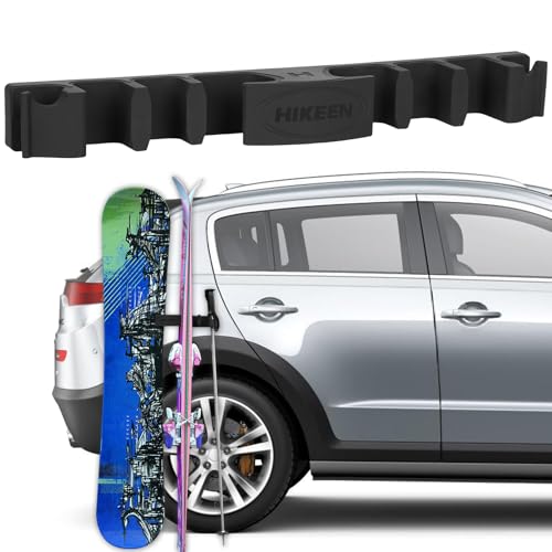 Hikeen Magnetic Ski Snowboard Vehicle Mount,Holders to Prevent Ski Snowboard and Ski Pole from Tipping Over | Vehicle Pain...