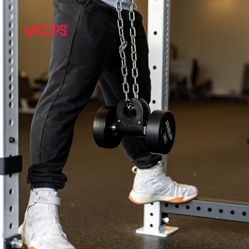 Home Gym U Clip - Bar to Landmine Adapter, Belt Squat and T-bar Row Attachment, Dip Belt Hook, Dumbbell to Barbell Convert...
