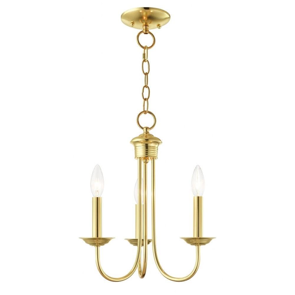 Livex Lighting 42683-02 3 Light Polished Brass Chandelier