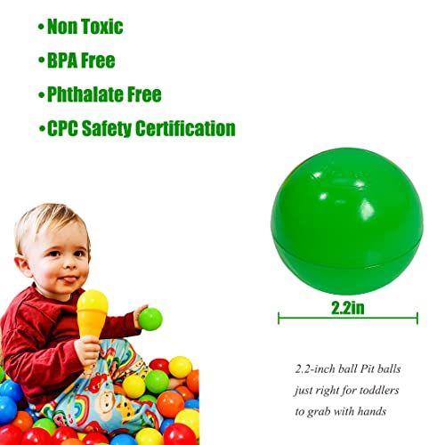 LANGXUN 50 100 200 Soft Plastic Ball Pit Balls for Kids, Gift for Baby Toddler Birthday Christmas, Ball Pit Play Tent, Bab...