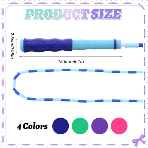 16 Pack Jump Ropes for Adults Kids, 9.2 Feet Adjustable Length Free Segmented Skipping Rope Bulk Soft Beaded Jumping Ropes...