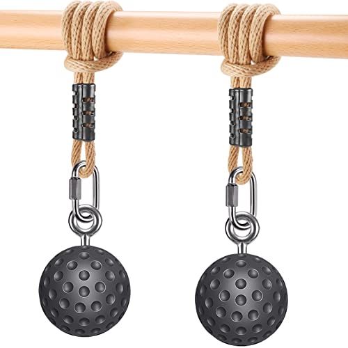 SELEWARE Pull Up Ball Grip, Non-Slip Rock Climbing Holds Pull Up Power Ball for Strength Training Attachment, Neutral Grip...