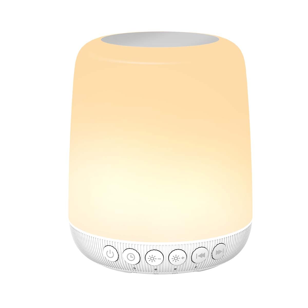 iMosleep Night Light LED Touch Dimmable 20 Brightness Levels 4 Timer Rechargeable Battery 4.13x4.92x4.13 inches White Model YD-530-