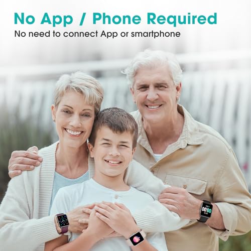 Pautios Pedometer Watch Senior Friendly No App/Phone Required, Waterproof Fitness Tracker Watch with Step Counter Calorie...