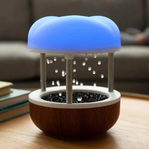 Mindsight ‘Calming Cloud’ Tabletop Water Fountain | Quiet Pump | Splash Resistant | Zen & Nature Décor | Promotes Focus, S...