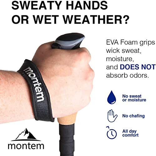 Montem Ultra Strong Trekking, Walking, and Hiking Poles - One Pair (2 Poles) - Collapsible, Lightweight, Quick Locking, We...
