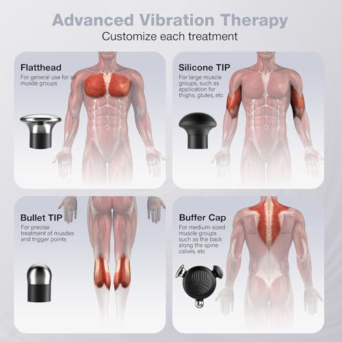 HYAKO SE Muscle Therapy Massage Gun - Deep Tissue Vibration Massager, Non-Invasive Design for Full-Body Care, Pain Relief ...