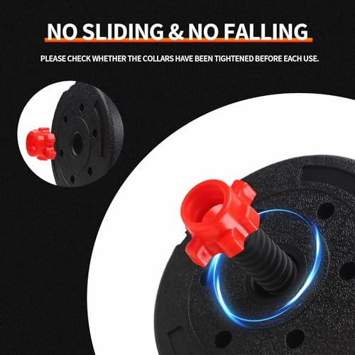 Adjustable Dumbbell Set, 44 Lbs Weights Dumbbells Sets,Barbell Weight Set with Connector, Workout Strength Training Equipm...