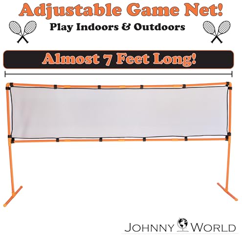 Johnny World Play Sports Net for Kids - 82" x 44" - Portable Pickleball Badminton Tennis Volleyball Net for Indoor Outdoor...