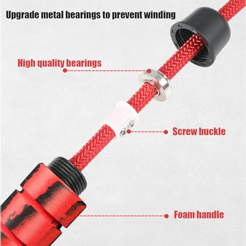 16 FT Long Jump Rope for Kids Adults,Double Dutch Jump Rope,Adjustable Skipping Ropes with High-strength Nylon Braided Rop...