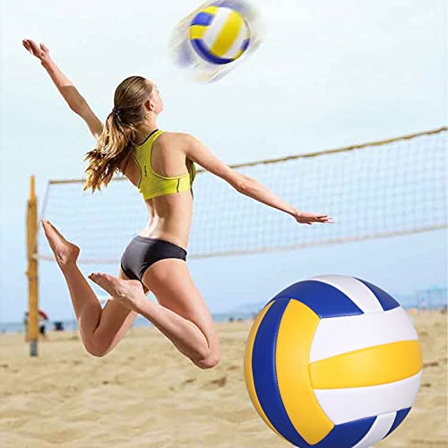 ABAJI Volleyball Official Size Soft Surface Training Practice Indoor Outdoor Gift for Kids Come with Pump Needle