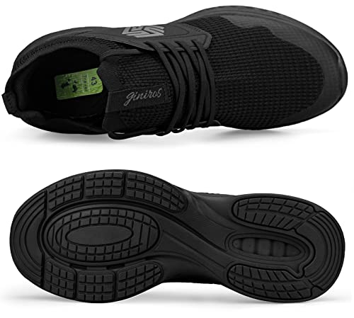 Giniros Mens Slip On Walking Shoes Non Slip Running Shoes Breathable Workout Shoes Lightweight Gym Sneakers