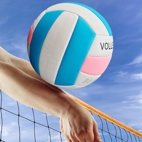 ABAJI Volleyball Official Size Soft Surface Training Practice Indoor Outdoor Gift for Kids Come with Pump Needle