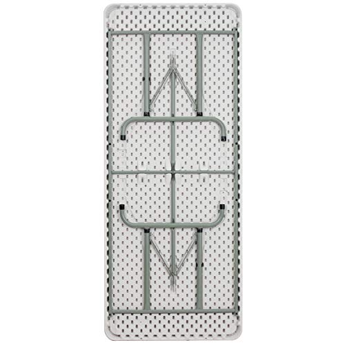Flash Furniture Kathryn 6' Rectangular Adjustable Plastic Folding Event Table, Folding Portable Banquet Table for Indoor/O...