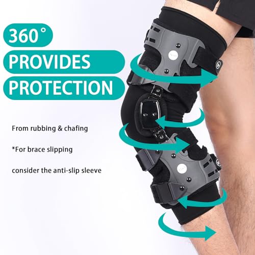 DOUKOM Knee Brace Undersleeve for Men & Women, Leg Undersleeve for Knee Brace Closed Patella Protects Skin from Abrasions ...