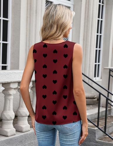 Zeagoo Women's Silk Satin Camisole Tank Tops V Neck Pleated Dressy Casual Sleeveless Blouses Summer Business Work Shirts