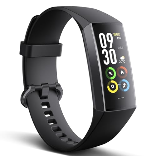 TOSMAFIT Fitness Tracker with 24/7 Heart Rate Blood Oxygen Sleep Monitor, Activity Tracker with 1.1" AMOLED Touch Color Sc...