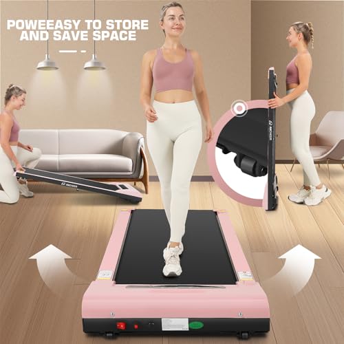 Walking Pad Under Desk, Funmily 2.5hp Small Treadmill for Home/Office, 2025 Upgrade 3-in-1 Mini Treadmill with App, Remote...