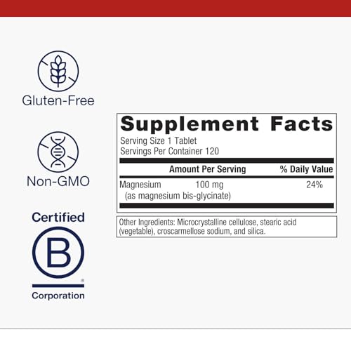 Metagenics Magnesium Glycinate - Highly Absorbable Magnesium Supplement for Sleep, Stress Relief & Muscle Relaxation* - Su...