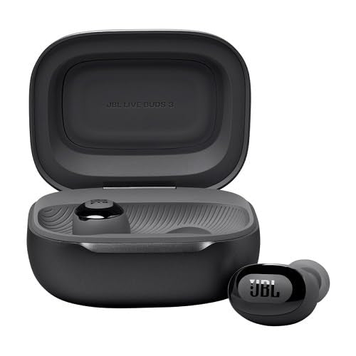 JBL Live Buds 3 - True Wireless Noise-Cancelling Bud-Type Earbuds, 40Hrs Total Playback, Wireless Charging, 6 Mics for Per...