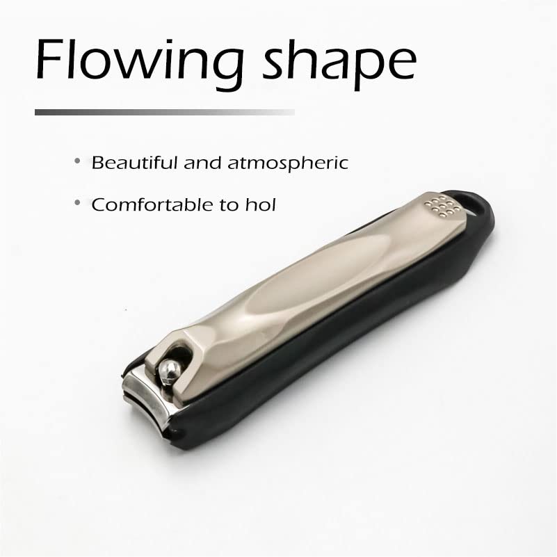 Nail Clippers, Stainless Steel Anti-Splash Nail Clippers, Nail Clippers with Flat Mouth Household File, for Manicure, Pedicure,