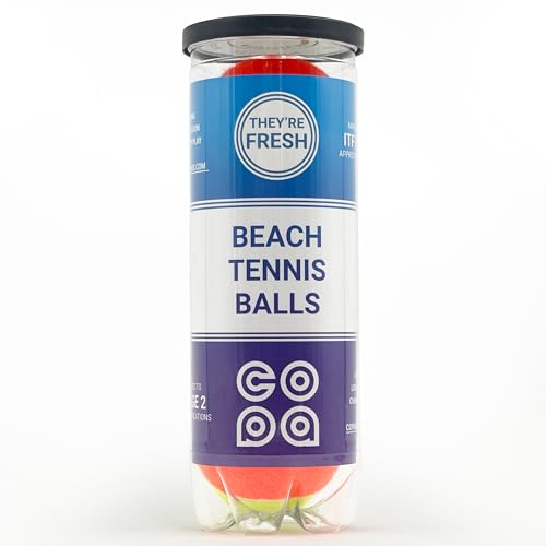 Beach Tennis Balls Pack of 3 Copa ITF Stage 2 Approved Specification Low Compression Balls Pressurized Reusable Plastic Te...