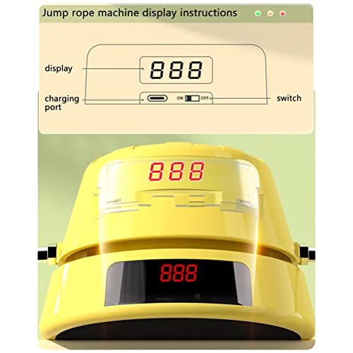 Elolicu Smart Jump Rope Machine, Electric Rope Skipping Machine Rechargeable Jump Rope Rope Skipping Sports for Indoor Out...