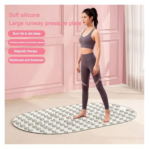 Qing Shuo shop Soft Silicone Foot Pressure Board - 48x78cm Acupressure Mat for Foot Massage & Training(Gray)