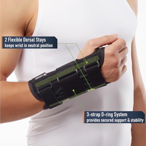 Comforband Deluxe 3-Strap Wrist Brace – Adjustable Support for Carpal Tunnel, Fractures, Tendonitis, and Post-Op Recovery...