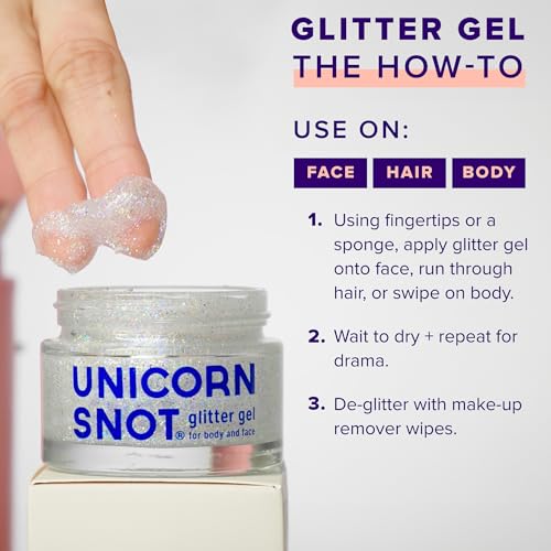 UNICORN SNOT Holographic Face Glitter & Body Glitter Gel | Holiday Glitter Makeup: Stocking Stuffers & Christmas Gift | Ha...