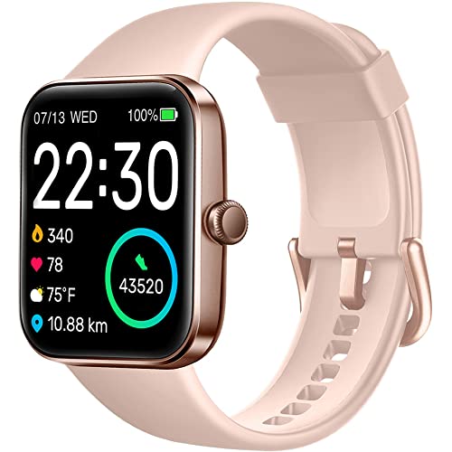 SKG Smart Watch for Women, Fitness Tracker with 5ATM Swimming Waterproof, Sleep Monitor, 1.7'' Touch Screen Smartwatch Fit...