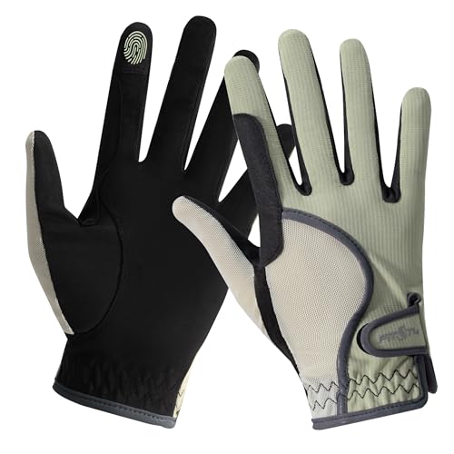FitsT4 Sports Kids Horse Riding Gloves Girls Boys Equestrian Horseback Riding Gloves Mesh for Youth Children Touchscreen