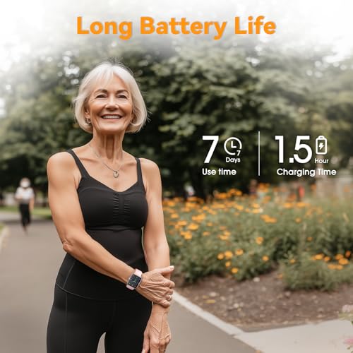 DAVIKO Pedometer Watch Senior Friendly No App/Phone Required,Waterproof Fitness Tracker Watch with Heart Rate Sleep Monito...