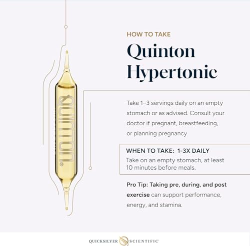 Quicksilver Scientific Original Quinton Hypertonic Solution - Sea Water Hydration - Liquid Minerals with Electrolytes for ...