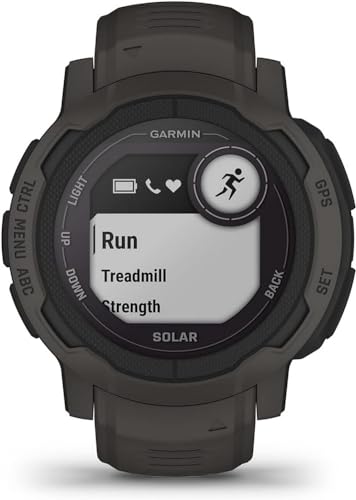 Garmin Instinct 2 Solar, GPS Outdoor Watch, Solar Charging Capabilities, Multi-GNSS Support, Tracbak Routing, Graphite (Re...